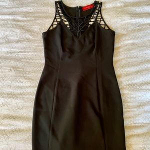 NWOT Akira black caged dress